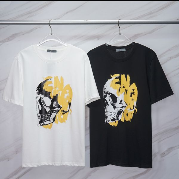 2023 t shirt cotton short-sleeved fashion men women t-shirts couple tees, White;black
2023 t shirt cotton short-sleeved fashion men women t-shirts couple tees, White;black