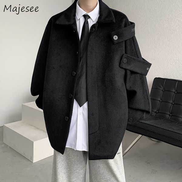 men's wool blends men outwear harajuku winter thick fashion casual autumn handsome design allmatch coats clothing male 230217, Black
men's wool blends men outwear harajuku winter thick fashion casual autumn handsome design allmatch coats clothing male 230217, Black