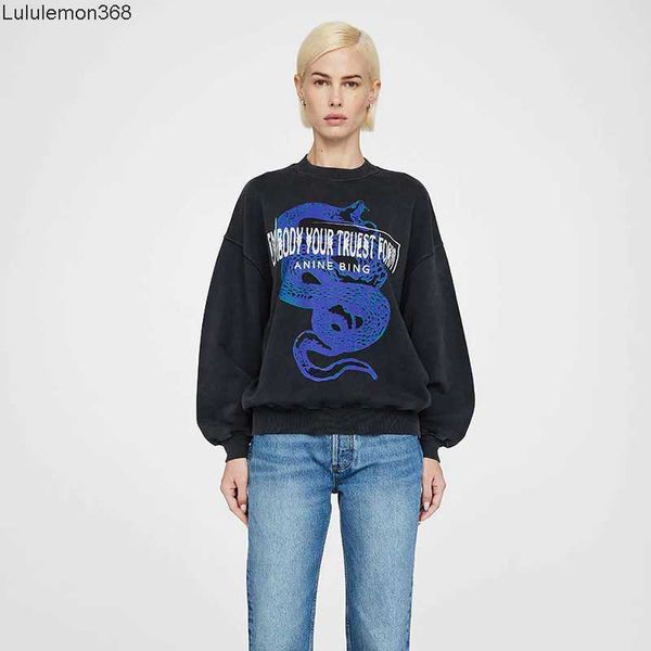 anine bing cotton fashion sweatshirt blue snake letter print washing water stir-frying sweater snowflake color round neck sweaters pullover7, Black
anine bing cotton fashion sweatshirt blue snake letter print washing water stir-frying sweater snowflake color round neck sweaters pullover7, Black