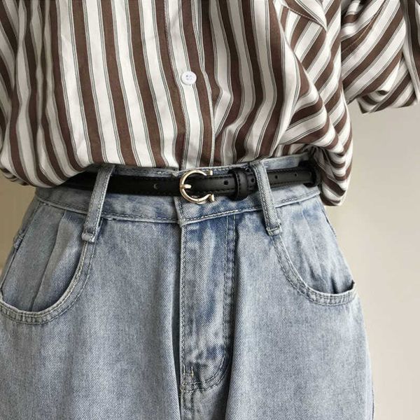 belts new fashion pu leather thin belt for women designer metal buckle waist strap female jeans dress trouser decorative waistband j230220, Black;brown
belts new fashion pu leather thin belt for women designer metal buckle waist strap female jeans dress trouser decorative waistband j230220, Black;brown