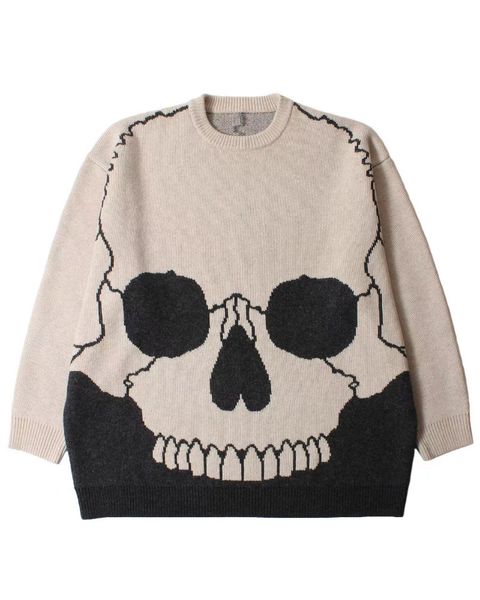men s sweaters y2k 2023 knitted sweater harajuku american style fashion loose street skull casual hip hop embroidery 230220, White;black
men s sweaters y2k 2023 knitted sweater harajuku american style fashion loose street skull casual hip hop embroidery 230220, White;black