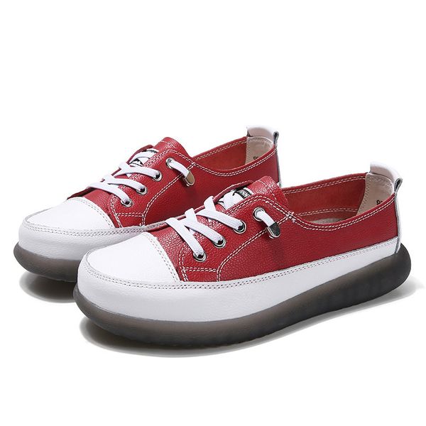 dress shoes autumn women flats sports genuine leather sneakers ladies flat solid round toe 's lace up shoe 230220, Black
dress shoes autumn women flats sports genuine leather sneakers ladies flat solid round toe 's lace up shoe 230220, Black