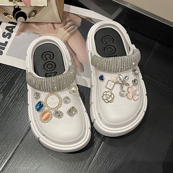 slippers mo dou plus fashion charms clog shoes outdoor women thick sole summer sandals for girls 230220, Black
slippers mo dou plus fashion charms clog shoes outdoor women thick sole summer sandals for girls 230220, Black