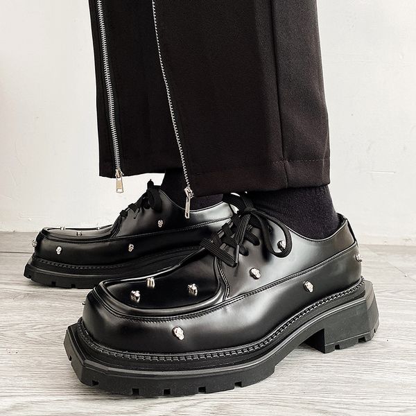 black thick heel mens leather shoes fashion lace up t stage oxfords british style male leather shoe
black thick heel mens leather shoes fashion lace up t stage oxfords british style male leather shoe