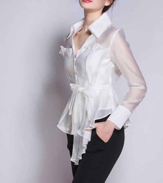 2023 new style for spring wear women's v-neck pleated creative fashion trendy long-sleeved shirt, White
2023 new style for spring wear women's v-neck pleated creative fashion trendy long-sleeved shirt, White
