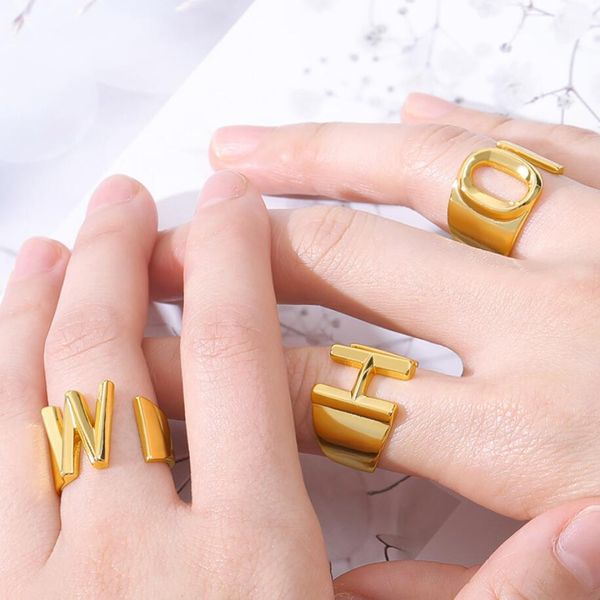 hollow a-z letter stainless steel adjustable open ring initials name alphabet female party chunky wide hollow trendy jewelry, Golden;silver
hollow a-z letter stainless steel adjustable open ring initials name alphabet female party chunky wide hollow trendy jewelry, Golden;silver