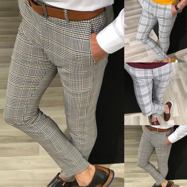 men's pants slim fit plaid print zipper casual trousers sport streetwear pant, Black
men's pants slim fit plaid print zipper casual trousers sport streetwear pant, Black