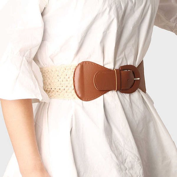 belts new fashion braided women wide belts breathable pin buckle waist strap dress female decoration elastic waistband j230220, Black;brown
belts new fashion braided women wide belts breathable pin buckle waist strap dress female decoration elastic waistband j230220, Black;brown
