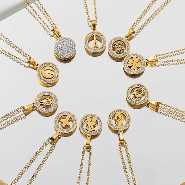 carlidana trendy crystal clover/tree of life round pendant necklace set for women gold color stainless steel non tarnish jewelry, Silver
carlidana trendy crystal clover/tree of life round pendant necklace set for women gold color stainless steel non tarnish jewelry, Silver