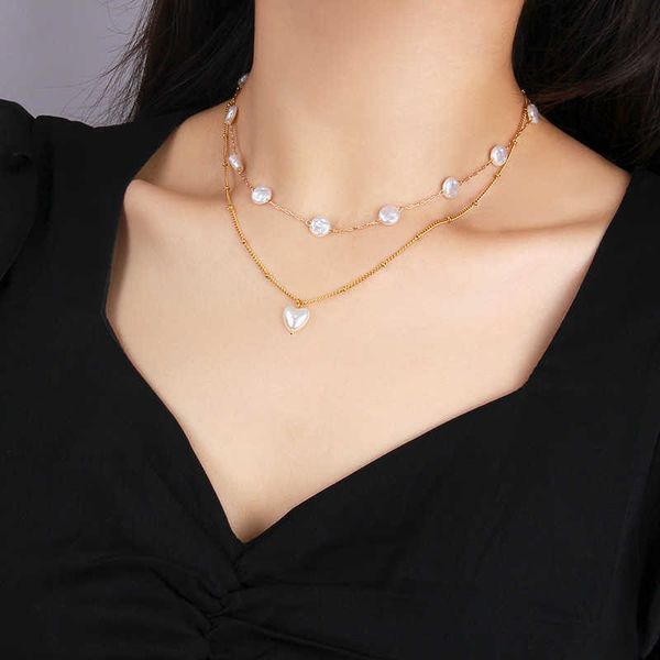 carlidana trendy bohemia pearl charm chain necklace stainless steel double layered choker necklace non tarnish jewelry for women, Silver
carlidana trendy bohemia pearl charm chain necklace stainless steel double layered choker necklace non tarnish jewelry for women, Silver