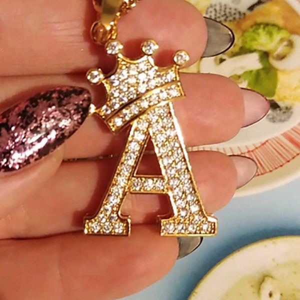 luxury copper zircon a-z crown pendant letter chain necklaces hip-hop style fashion woman man initial name jewelry, Silver
luxury copper zircon a-z crown pendant letter chain necklaces hip-hop style fashion woman man initial name jewelry, Silver