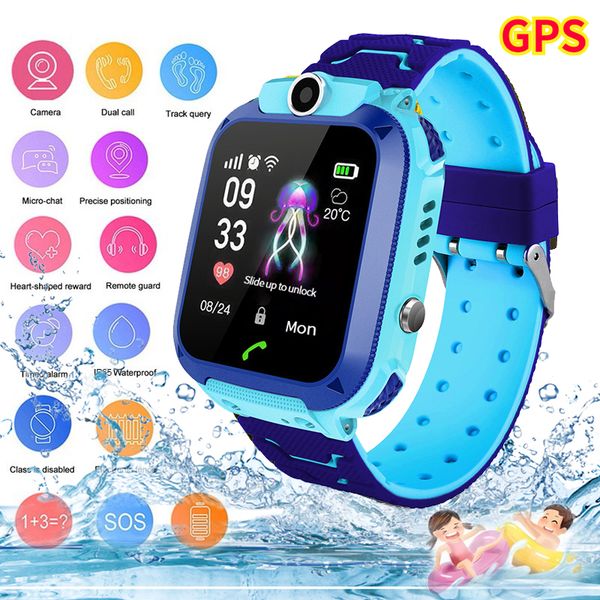 children's watches children sim card antilost smartwatch boys and girls smart watch waterproof positioning gps tracker clock phone call, Blue
children's watches children sim card antilost smartwatch boys and girls smart watch waterproof positioning gps tracker clock phone call, Blue