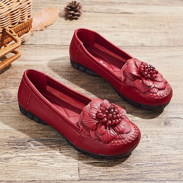 dress shoes vintage summer genuine leather without heels women's moccasin woman ballet flats slip on floral loafer 230220, Black
dress shoes vintage summer genuine leather without heels women's moccasin woman ballet flats slip on floral loafer 230220, Black
