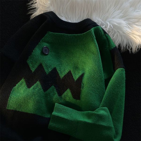women's sweaters cute dinosaur splicing design lazy style oneck sweater women fashion autumn and winter loose casual couple knitted 230, White;black
women's sweaters cute dinosaur splicing design lazy style oneck sweater women fashion autumn and winter loose casual couple knitted 230, White;black