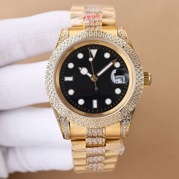 diamond watch automatic mechanical movement 41mm men wristband stainless steel business classic wristwatch montre de luxe, Slivery;brown
diamond watch automatic mechanical movement 41mm men wristband stainless steel business classic wristwatch montre de luxe, Slivery;brown