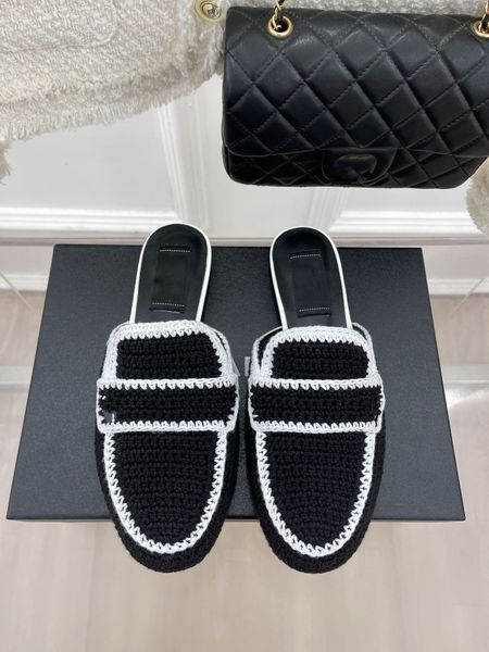 ladies slippers loafers designer leather mullers stylish embroidered low heels comfortable platform single shoes, Black
ladies slippers loafers designer leather mullers stylish embroidered low heels comfortable platform single shoes, Black