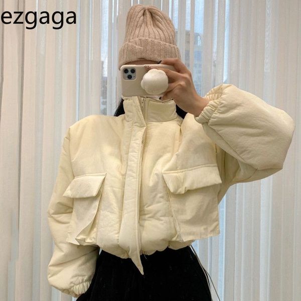 women s jackets ezgaga women parkas autumn winter korean chic stand collar zipper pocket solid loose padded cropped jacket outwear coats 230, Black;brown
women s jackets ezgaga women parkas autumn winter korean chic stand collar zipper pocket solid loose padded cropped jacket outwear coats 230, Black;brown