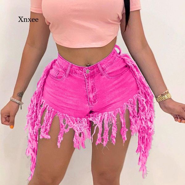 women's shorts fashion high waist tassel denim women casual straight club jeans pants summer clothing bottoms 230220, White;black
women's shorts fashion high waist tassel denim women casual straight club jeans pants summer clothing bottoms 230220, White;black