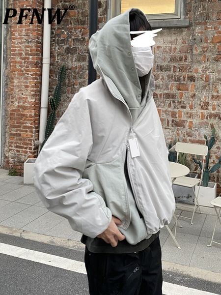 men s jackets pfnw niche design splicing deconstruction special shaped vertical collar inclined zipper jacket waffle loose casual coat 12a63, Black;brown
men s jackets pfnw niche design splicing deconstruction special shaped vertical collar inclined zipper jacket waffle loose casual coat 12a63, Black;brown