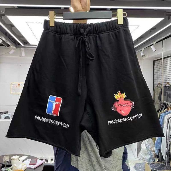men's shorts creative monogrammed embroidered casual shorts capri pants j230218, White;black
men's shorts creative monogrammed embroidered casual shorts capri pants j230218, White;black