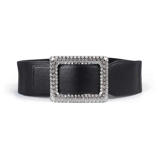 belts luxury leather elastic wide belt for kid square rhinestone buckle waist strap designer brand ladies decorative waistband j2302201, Black
belts luxury leather elastic wide belt for kid square rhinestone buckle waist strap designer brand ladies decorative waistband j2302201, Black