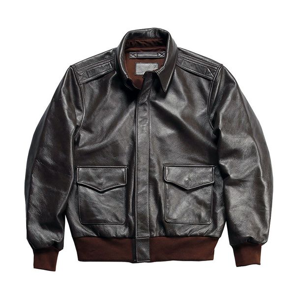 genuine leather flight suit men motorcycle jackets brown outerwear coats zipper spring autumn plus size 4xl, Black
genuine leather flight suit men motorcycle jackets brown outerwear coats zipper spring autumn plus size 4xl, Black
