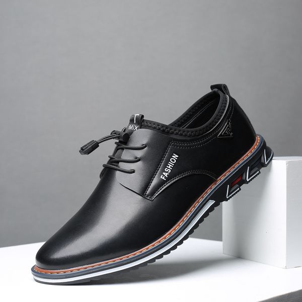 dress shoes leather men casual shoes fashion business comfort slip on male loafers platform work plus size sapato masculino 230220, Black
dress shoes leather men casual shoes fashion business comfort slip on male loafers platform work plus size sapato masculino 230220, Black