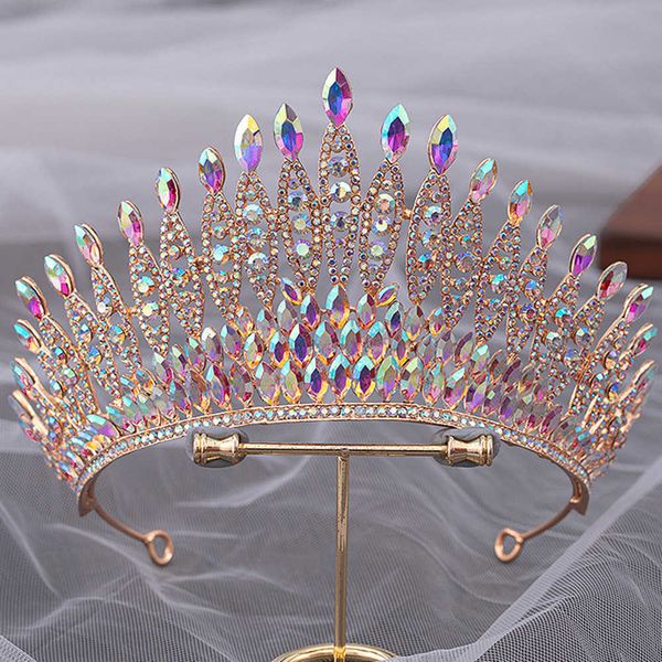 tiaras diezi korean luxury multicolor crystal tiara crown for women wedding fashion bridal queen rhinestone hair accessories headbands z0220, White;golden
tiaras diezi korean luxury multicolor crystal tiara crown for women wedding fashion bridal queen rhinestone hair accessories headbands z0220, White;golden