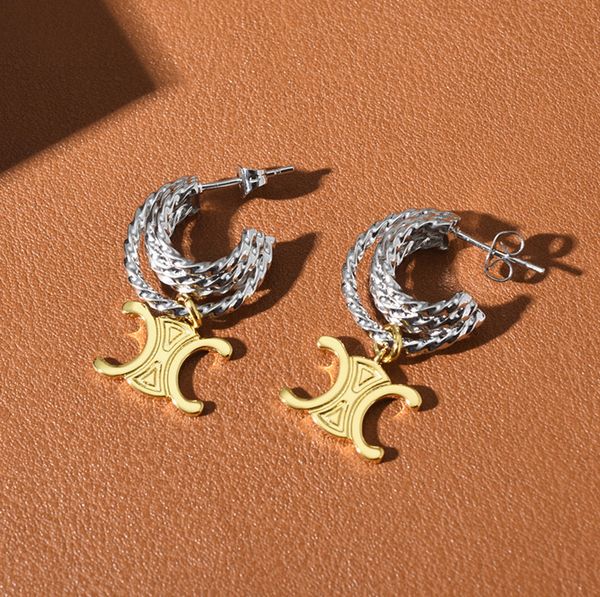 new arrival 18k brass dangle earrings classic designer earring for fashion women jewelry gift, Silver
new arrival 18k brass dangle earrings classic designer earring for fashion women jewelry gift, Silver