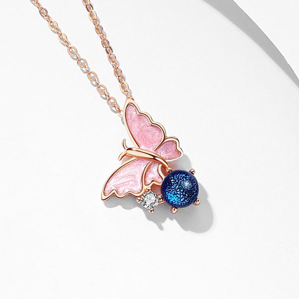 butterfly necklace female 925 yinsen tie tanabata valentine's day niche personality glazed ins cute pendant, Silver
butterfly necklace female 925 yinsen tie tanabata valentine's day niche personality glazed ins cute pendant, Silver