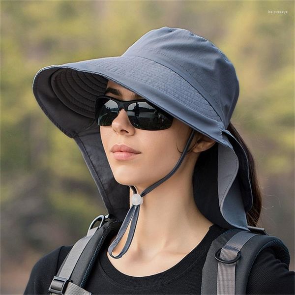 berets women summer hat wide brim sun hiking for gardening fishing & wind protection dropship, Blue;gray
berets women summer hat wide brim sun hiking for gardening fishing & wind protection dropship, Blue;gray