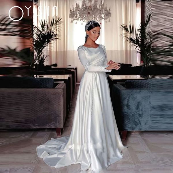 party dresses oyisha elegant satin garden a line wedding dress for women 2023 buttons front bride gowns long sleeve simple vestido de mariag, White;black
party dresses oyisha elegant satin garden a line wedding dress for women 2023 buttons front bride gowns long sleeve simple vestido de mariag, White;black