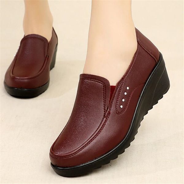 dress shoes spring autumn women's fashion pumps woman soft leather wedges casual comfortable large size mother's 230220, Black
dress shoes spring autumn women's fashion pumps woman soft leather wedges casual comfortable large size mother's 230220, Black