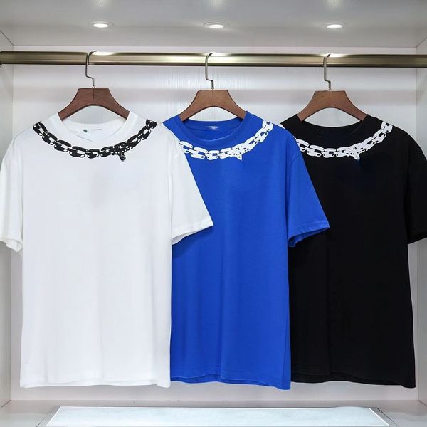 2023 spring summer summer new t-shirt op58 chain alphabet printed round neck men's and women's cotton short sleeve loose pullover, White;black
2023 spring summer summer new t-shirt op58 chain alphabet printed round neck men's and women's cotton short sleeve loose pullover, White;black