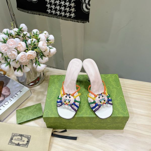 slippers european luxury designers design 2023 popular spring new crystal embellishment sandals, Black
slippers european luxury designers design 2023 popular spring new crystal embellishment sandals, Black
