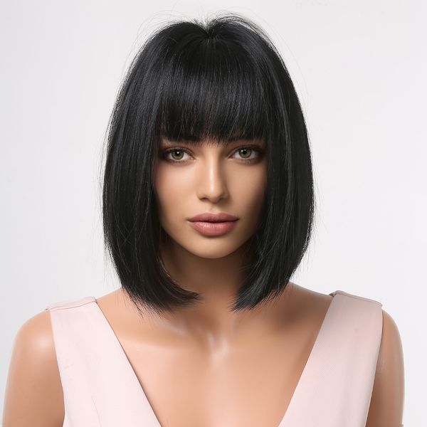black bob wig with bangs brown orange going out daily wear short hair wigs women natural hairpiece
black bob wig with bangs brown orange going out daily wear short hair wigs women natural hairpiece