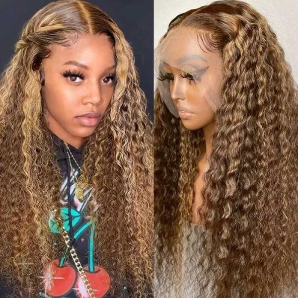 highlight ombre lace front wig curly human hair wigs honey blonde colored deep wave frontal wigs for black women, Black;brown
highlight ombre lace front wig curly human hair wigs honey blonde colored deep wave frontal wigs for black women, Black;brown