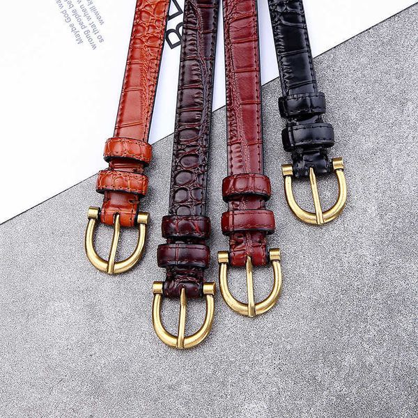 belts crocodile pattern genuine leather cowhide women's belt decorative jeans western assembly dress black waistband j230220, Black;brown
belts crocodile pattern genuine leather cowhide women's belt decorative jeans western assembly dress black waistband j230220, Black;brown