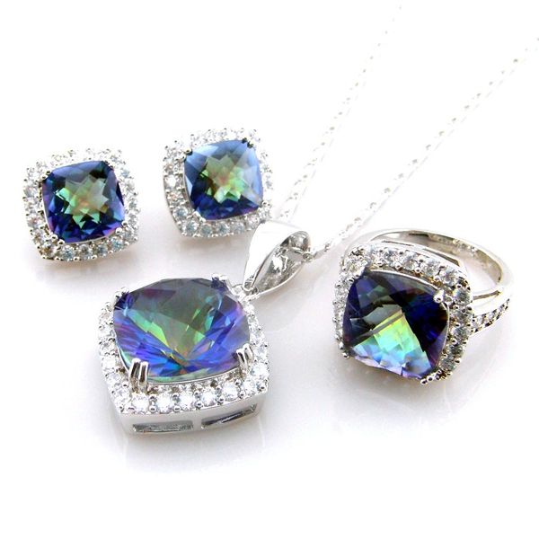 mystic rainbow jewelry set wedding ring pendant and earrings natural z mystic blue, Silver
mystic rainbow jewelry set wedding ring pendant and earrings natural z mystic blue, Silver