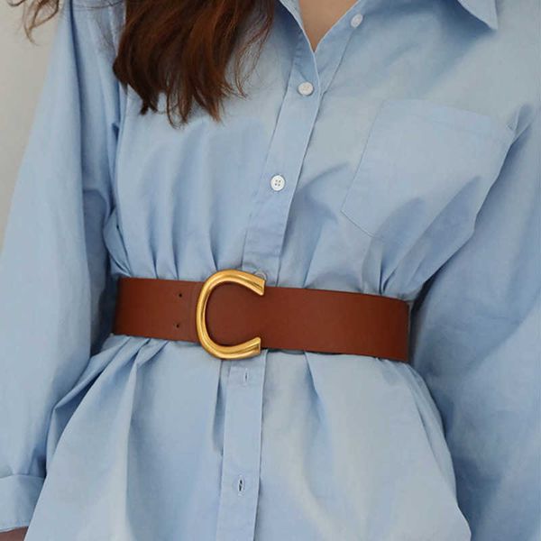 belts new pu leather wide belt for women metal pin buckle waist strap female coat dress sweater decorative waistband j230220, Black;brown
belts new pu leather wide belt for women metal pin buckle waist strap female coat dress sweater decorative waistband j230220, Black;brown
