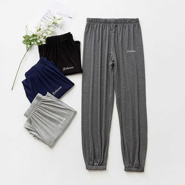men's socks modal pajamas men's spring and summer loose pants thin home clothes, Black
men's socks modal pajamas men's spring and summer loose pants thin home clothes, Black