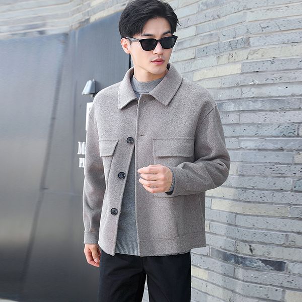 men's wool blends men en coat autumn winter male jacket solid color thicken business cashmere plus size 230217, Black
men's wool blends men en coat autumn winter male jacket solid color thicken business cashmere plus size 230217, Black