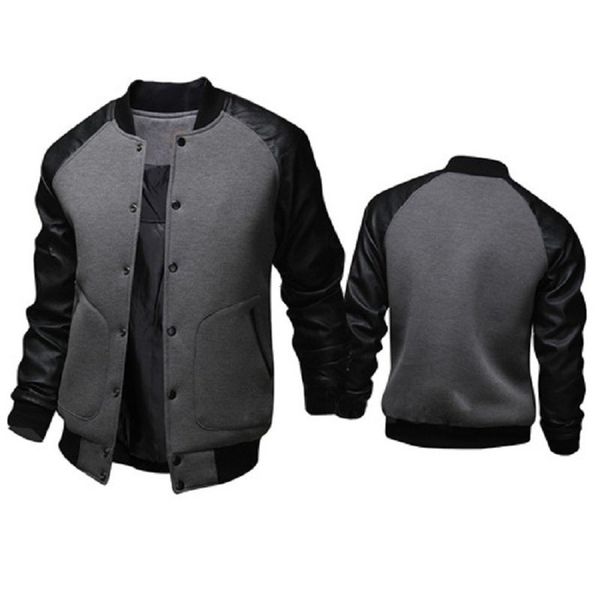 men s jackets autumn winter selling baseball big pockets and leather sleeves casual sports stand up collar 230221, Black;brown
men s jackets autumn winter selling baseball big pockets and leather sleeves casual sports stand up collar 230221, Black;brown