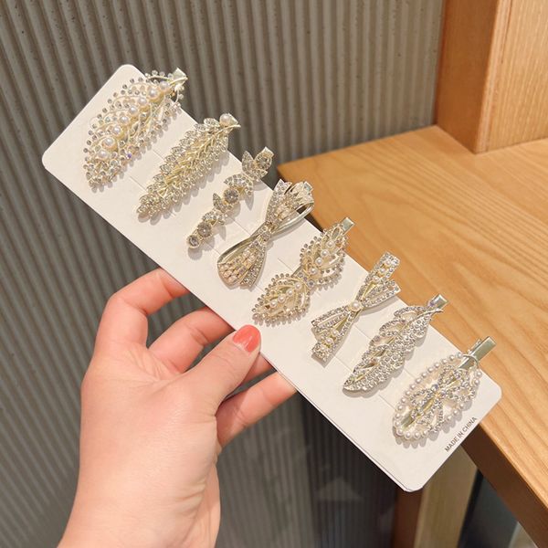 fashion crystal pearl ribbon hair clip women elegant korean design snap barrette stick silver metal alloy hairpin 1695, Slivery;white
fashion crystal pearl ribbon hair clip women elegant korean design snap barrette stick silver metal alloy hairpin 1695, Slivery;white