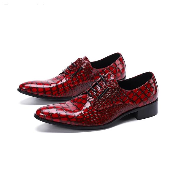 red leather dress shoes men for party and wedding/business pointed toe formal oxford leather shoes male luxury handmade, Black
red leather dress shoes men for party and wedding/business pointed toe formal oxford leather shoes male luxury handmade, Black