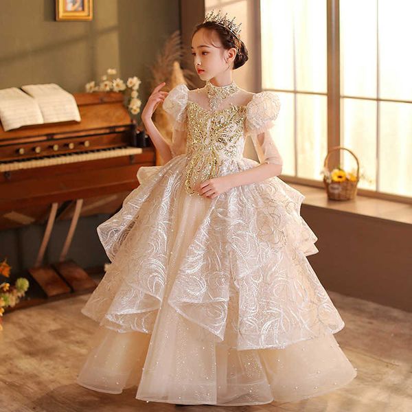 flower girl princess dress spring little girl host evening dress chil1en's dress international chil1en's day performance dress, Blue
flower girl princess dress spring little girl host evening dress chil1en's dress international chil1en's day performance dress, Blue