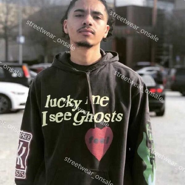 mens hoodies "lucky me i see ghosts" graffiti hoodie sweatshirts mens women designer pullover streetwear autumn winter sweatshirt, Black
mens hoodies "lucky me i see ghosts" graffiti hoodie sweatshirts mens women designer pullover streetwear autumn winter sweatshirt, Black