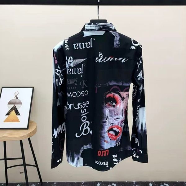 men's casual shirts floral longsleeved korean style slim trendy mens fashion clothing trends oversized button up 230221, White;black
men's casual shirts floral longsleeved korean style slim trendy mens fashion clothing trends oversized button up 230221, White;black