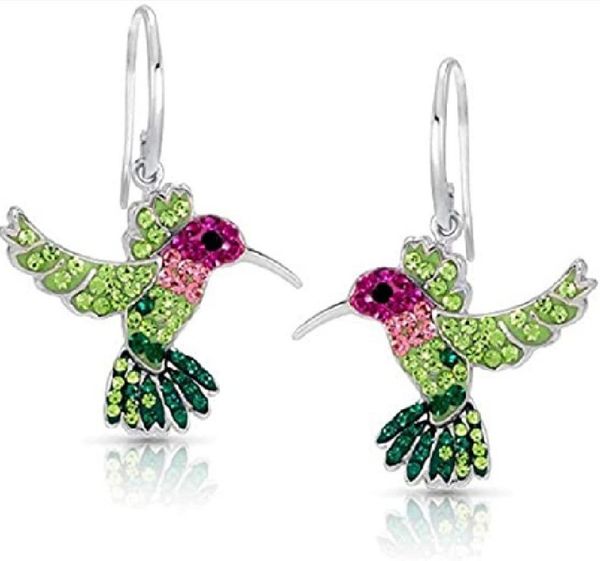 colorful flying hummingbird crystal earrings for women party jewelry gift silver gold hoop earring for mother or friend perfect gift, Red;brown
colorful flying hummingbird crystal earrings for women party jewelry gift silver gold hoop earring for mother or friend perfect gift, Red;brown