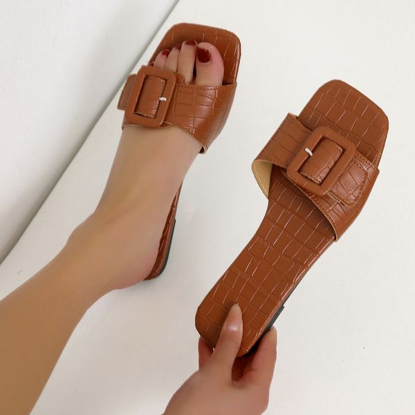 sandals style women summer slippers buckle strap design beach flat square heel lightweight fashion 230220, Black
sandals style women summer slippers buckle strap design beach flat square heel lightweight fashion 230220, Black